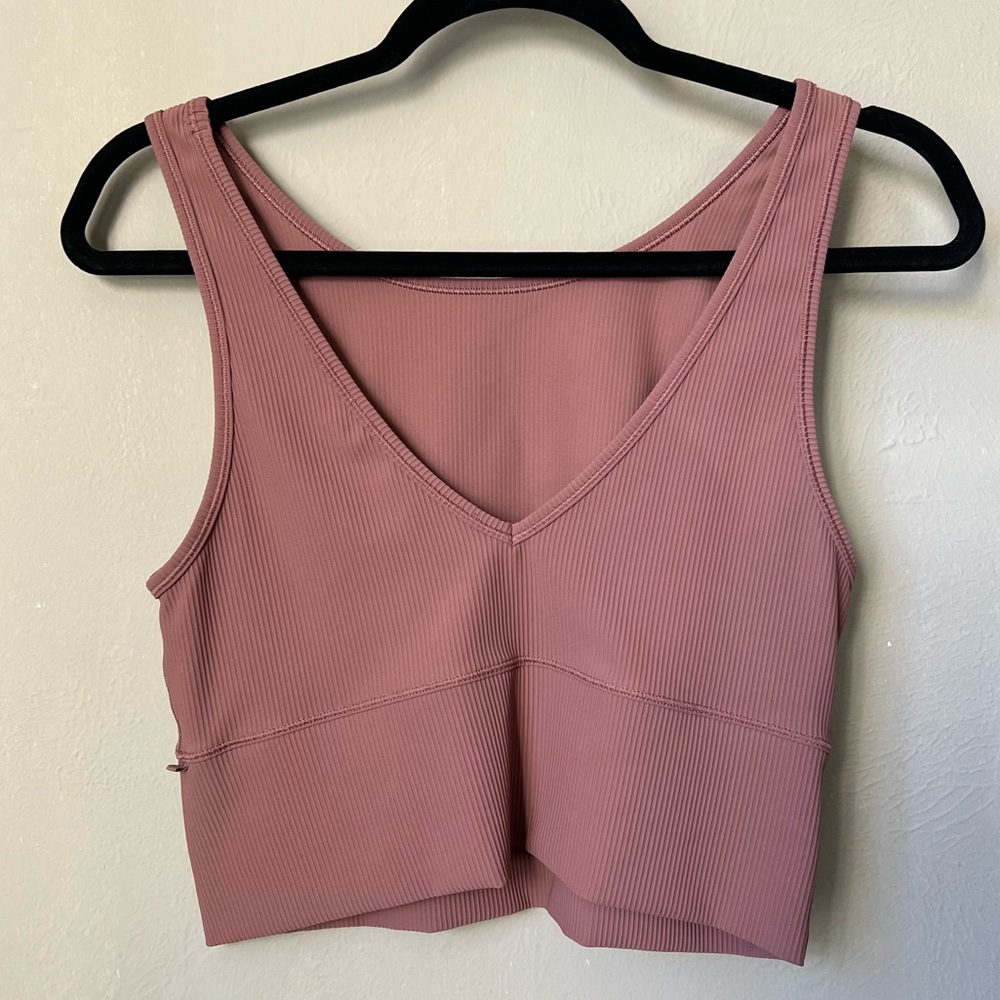 Lululemon Blush Power Pivot Ribbed Tank